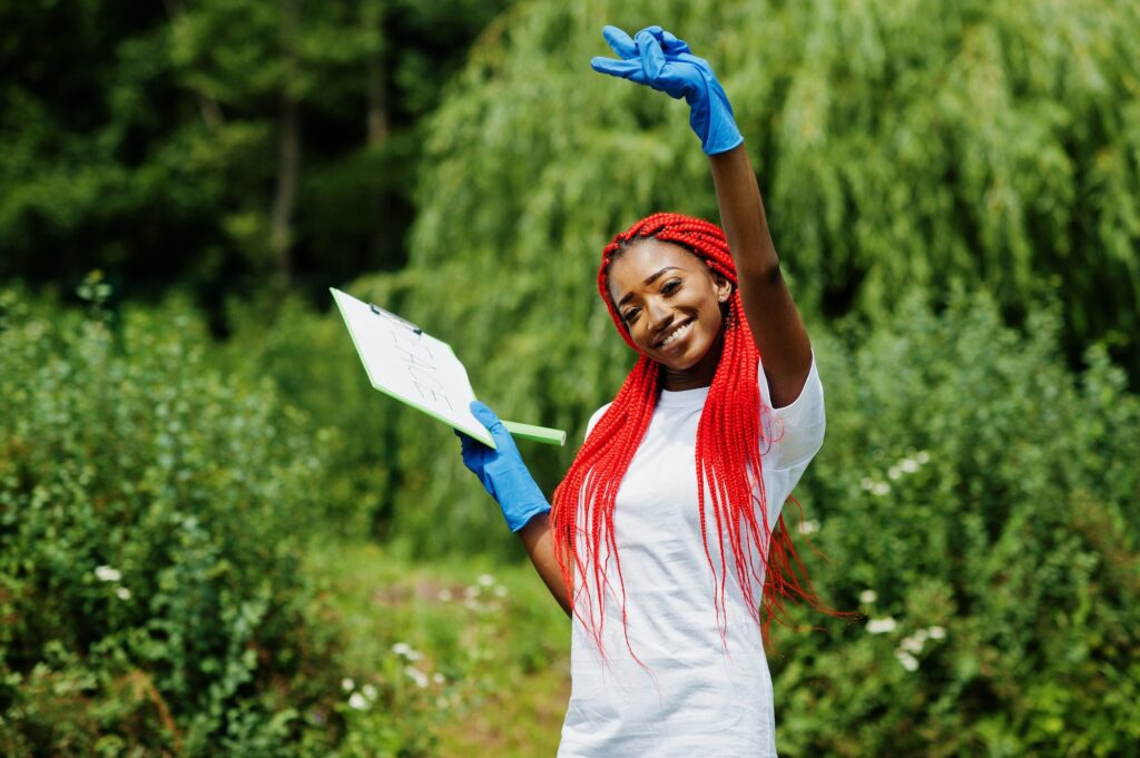 Africa volunteering, charity, people and ecology