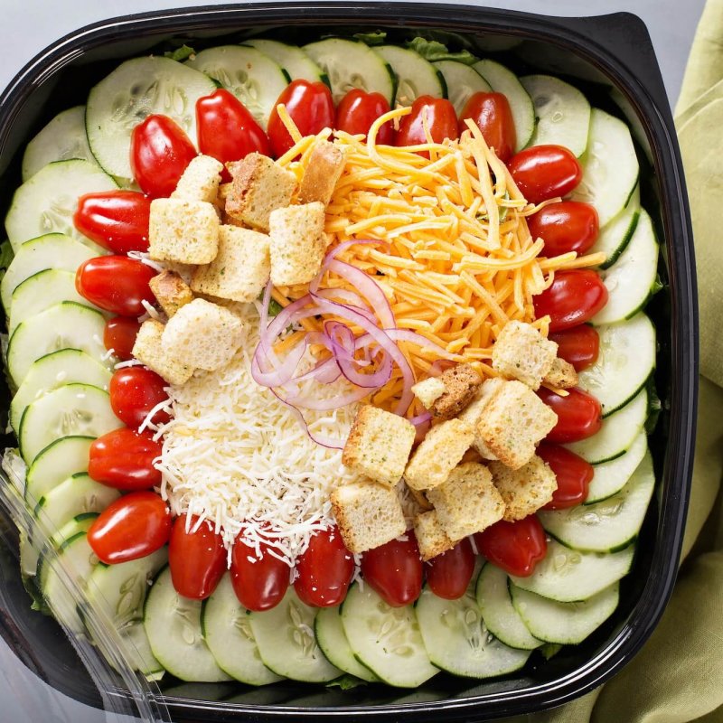 Big house salad in a catering box