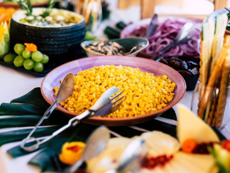 Close up of buffet catering at event